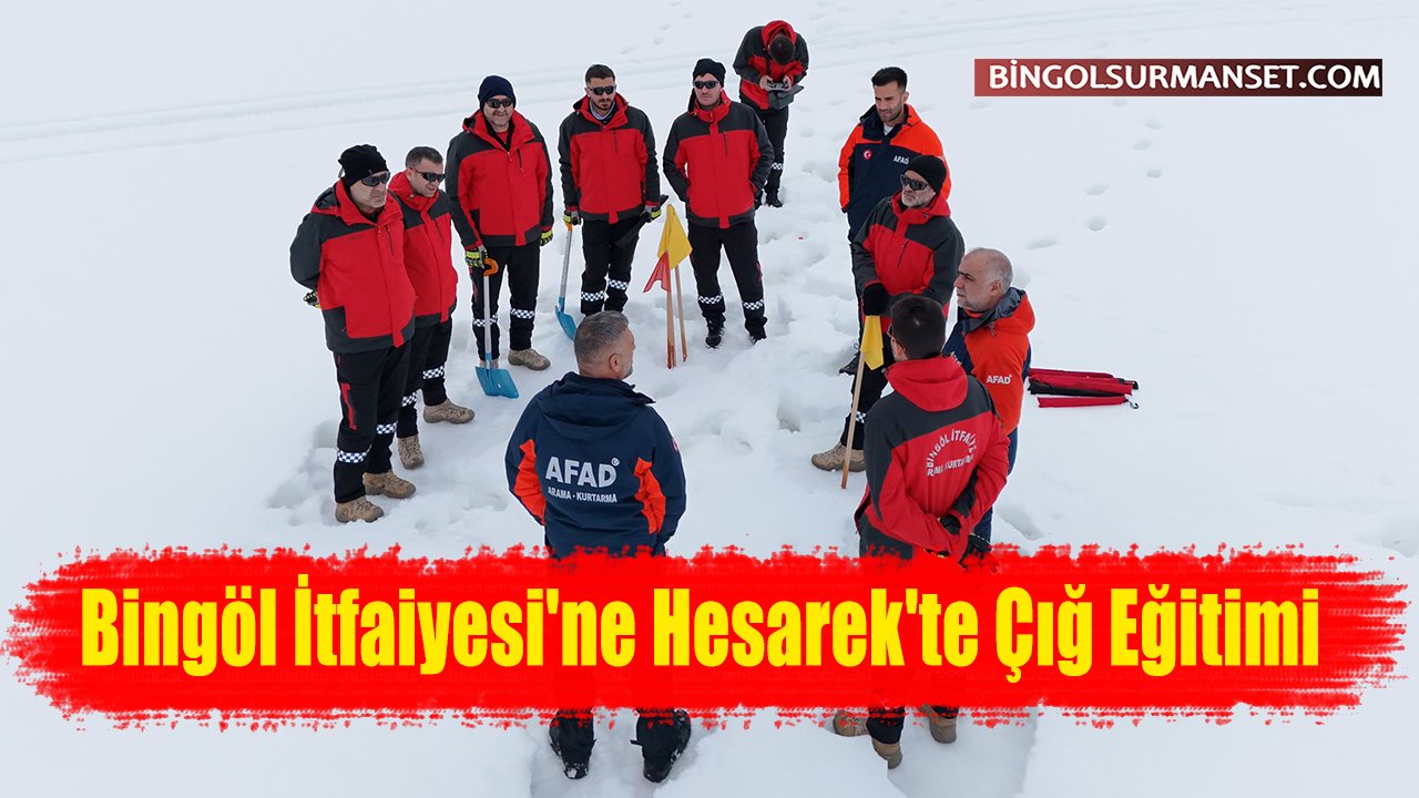 Bingöl İtfaiyesi'ne Hesarek'te Çığ Eğitimi
