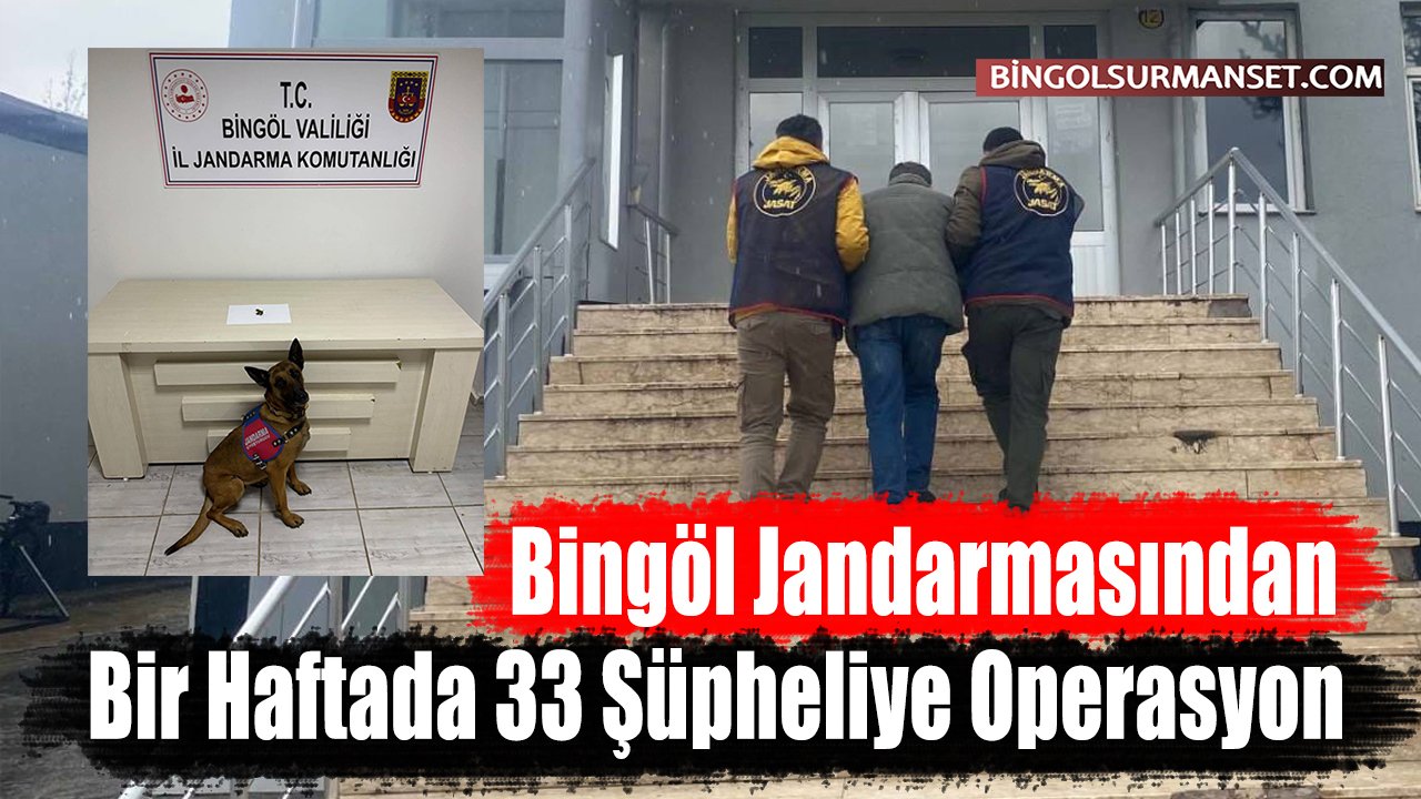 Bingöl Jandarmasından Bir Haftada 33 Şüpheliye Operasyon
