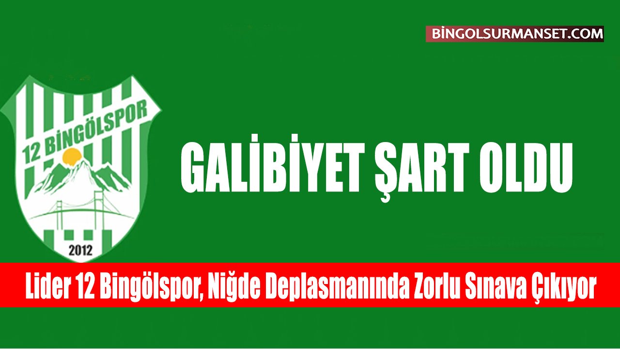 Lider 12 Bingölspor, Niğde Deplasmanında Zorlu Sınava Çıkıyor