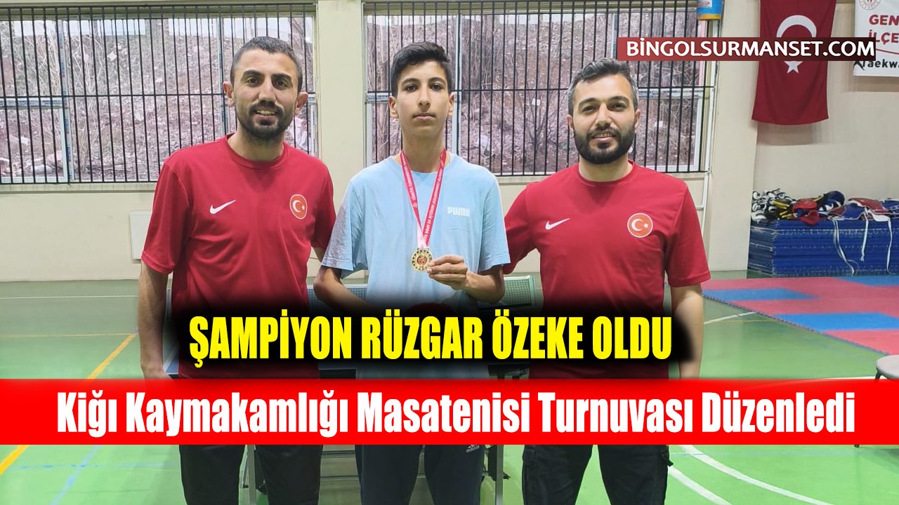 Kiğı Kaymakamlığı Masatenisi Turnuvası Düzenledi