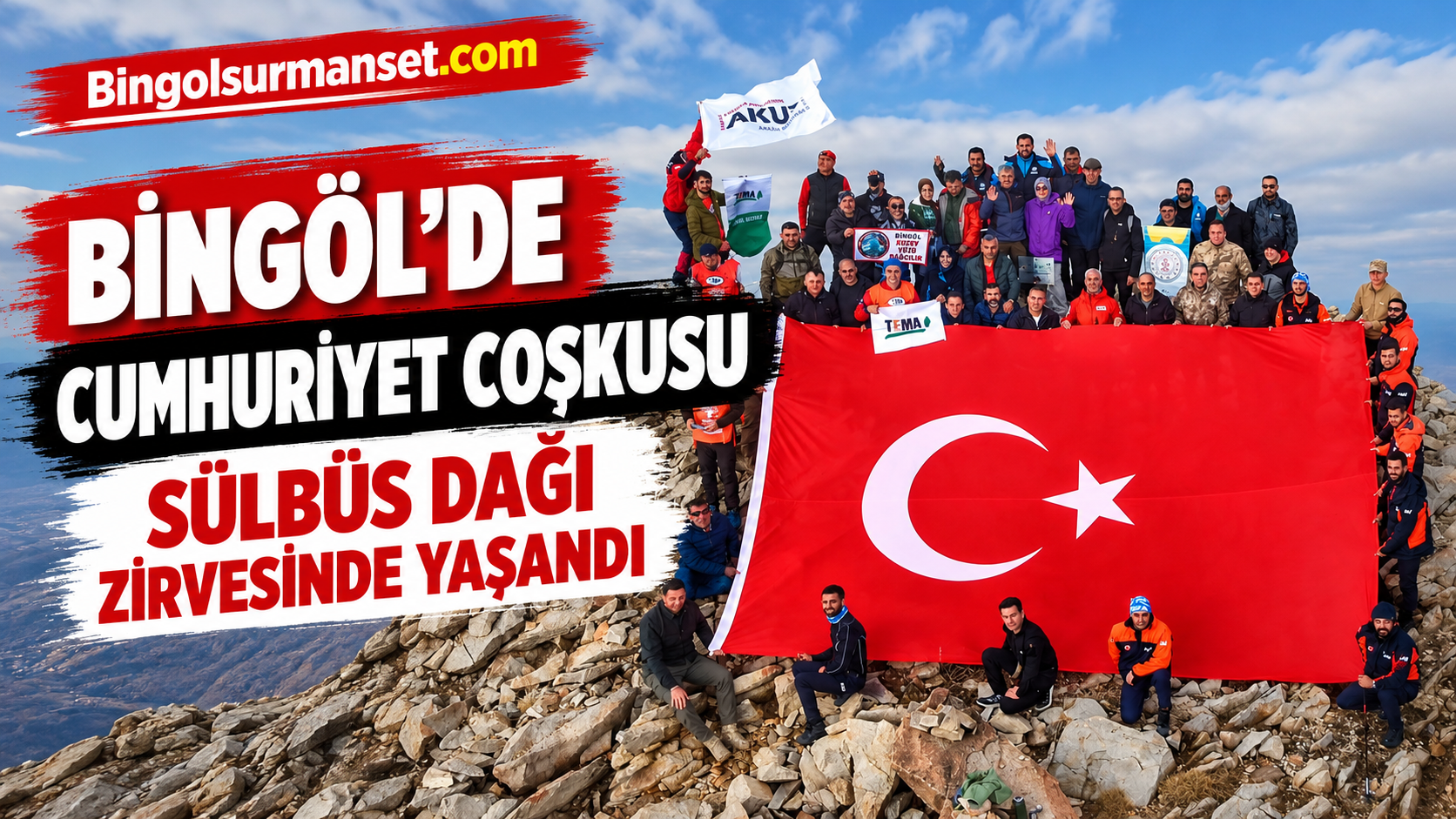 Bingöl'de Cumhuriyet Coşkusu Sülbüs Dağı Zirvesinde Yaşandı