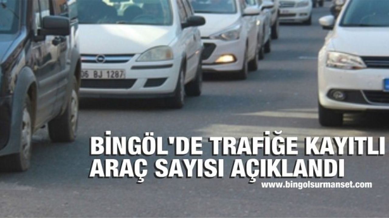 Bingöl’de Trafiğe Kayıtlı Araç Sayısı Açıklandı
