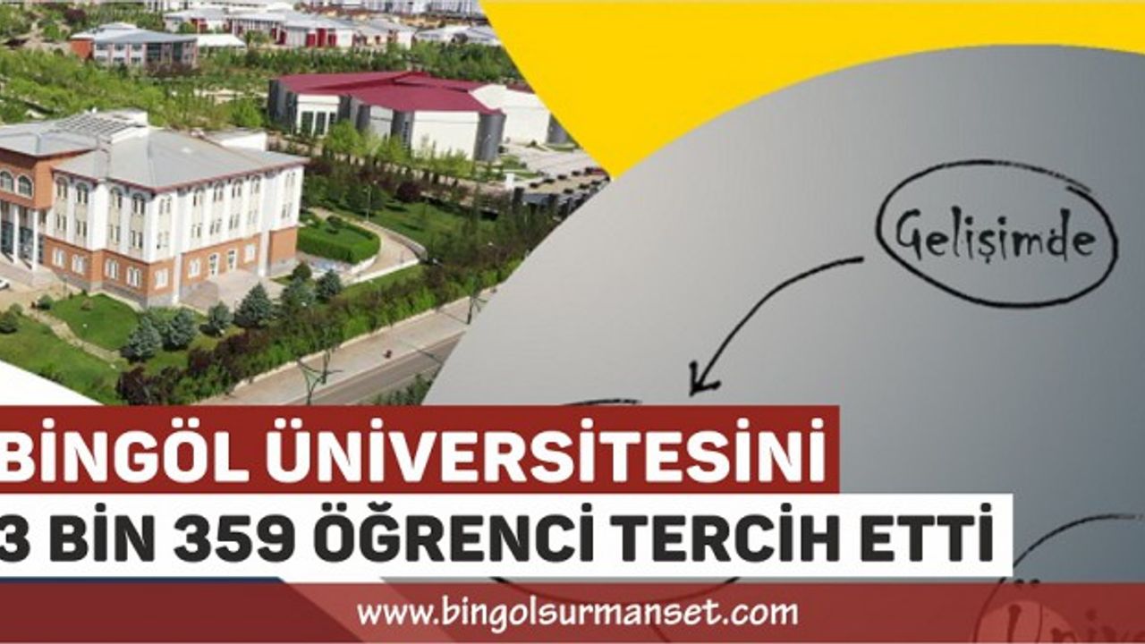 Bingöl Üniversitesini 3 Bin 359 Öğrenci Tercih Etti