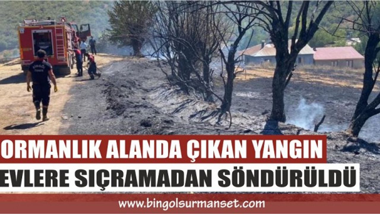 Ormanlık Alanda Çıkan Yangın Evlere Sıçramadan Söndürüldü