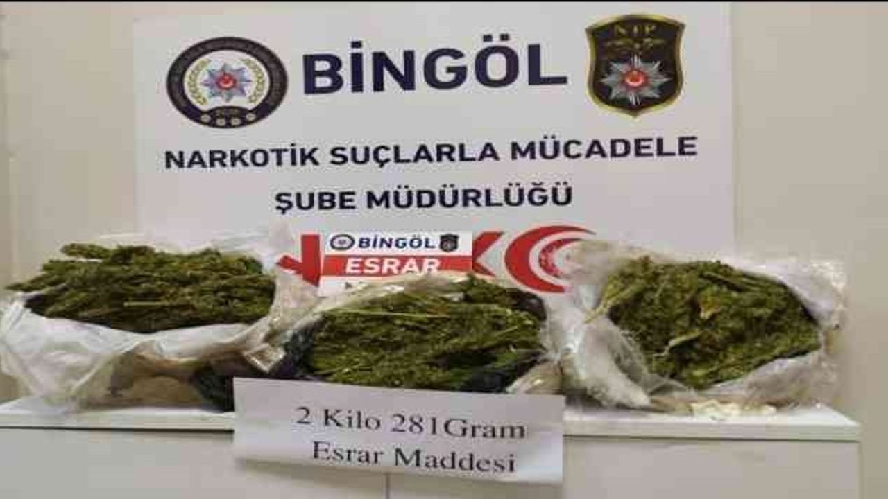 Bingöl'de 2 kilo uyuşturucu ile yakalanan şahıs tutuklandı