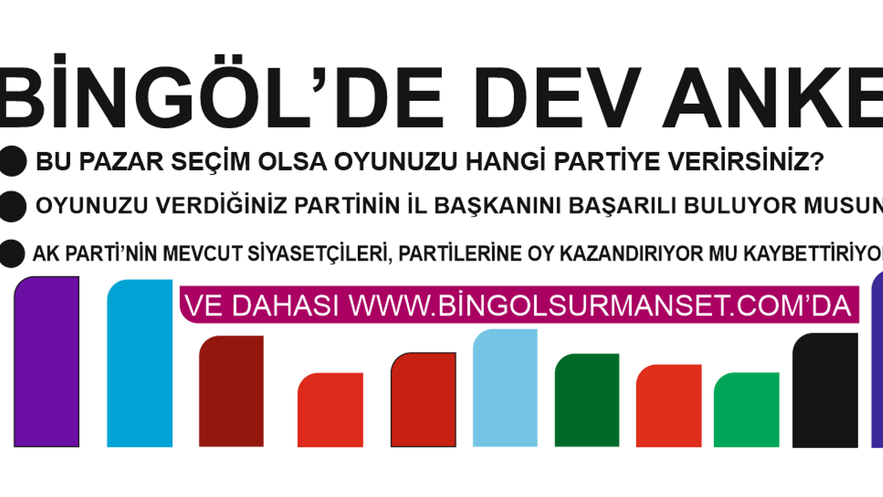 Bingöl'de Dev Anket: AK Parti'de Büyük Düşüş