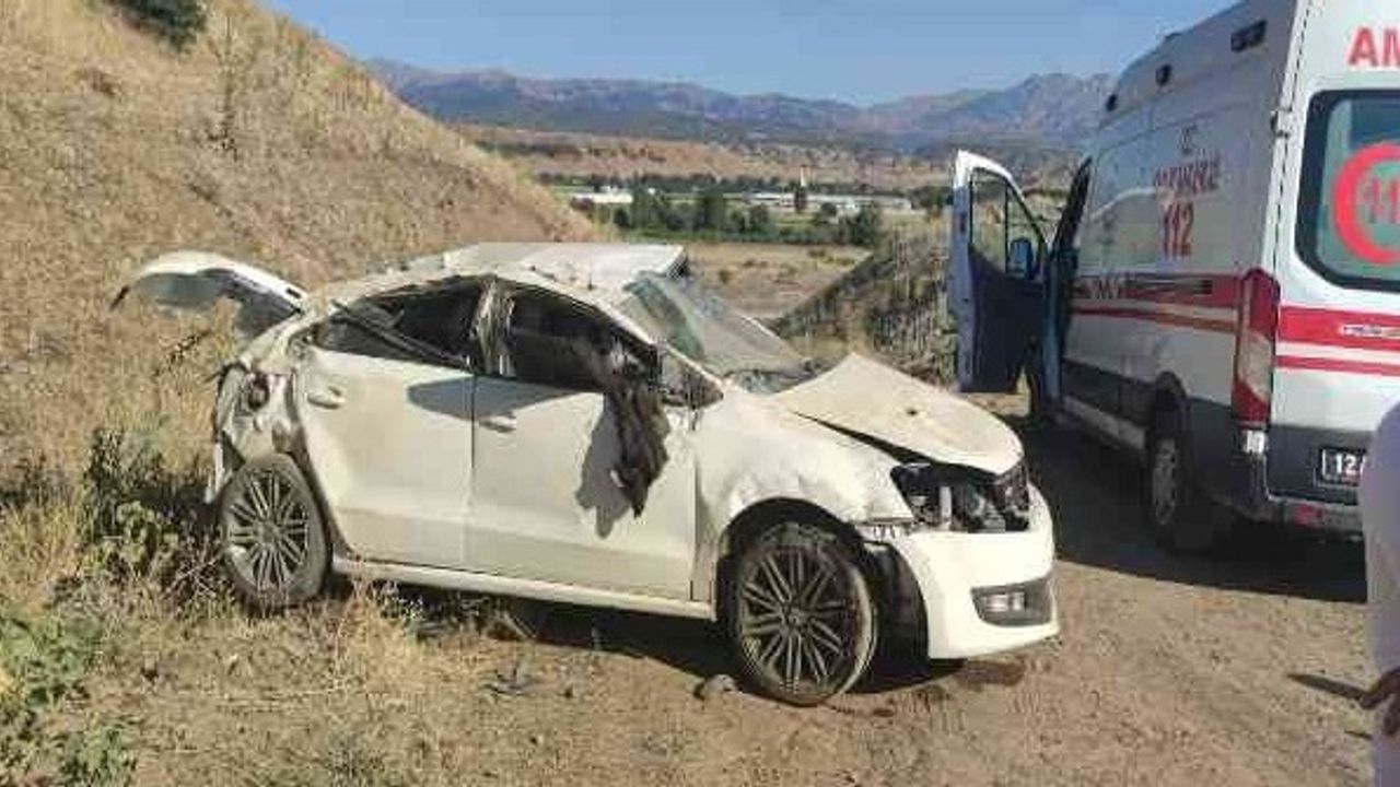 Bingöl'de otomobil takla attı: 1 yaralı