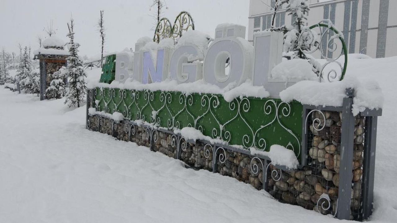 Bingöl'de Kar Kalınlığı 40 Santime Ulaştı