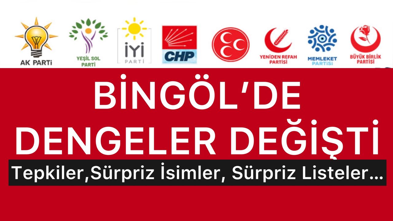 Bingöl’deki Partilerin Aday Listeleri