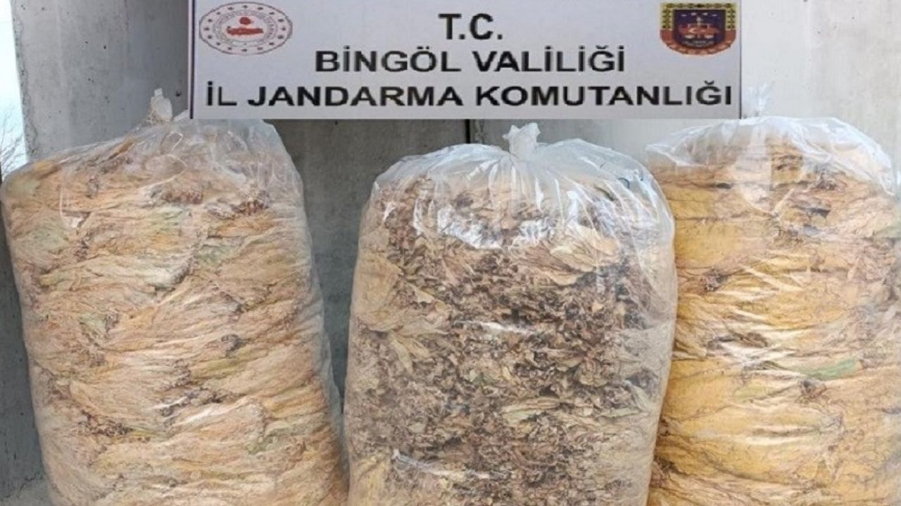 Bingöl’de 150 Kilo Yaprak Tütün Ele Geçirildi