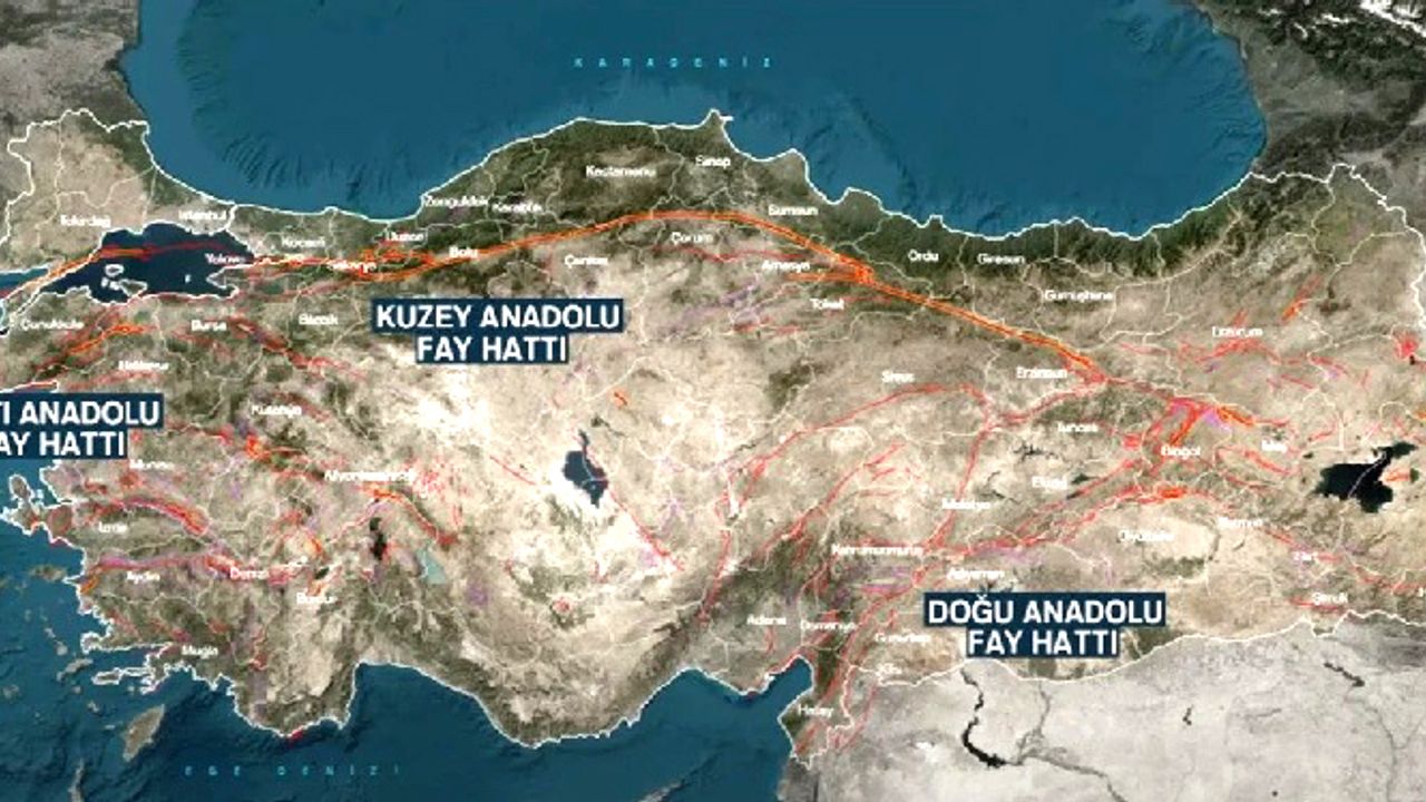 Türkiye Diri Fay Hattı Haritası Güncellendi