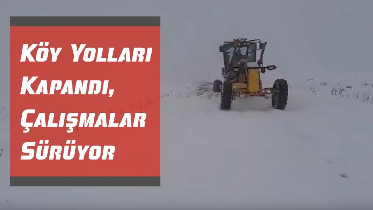 Bingöl’de karın kapattığı 105 köy yolu ulaşıma açıldı, kalan 68 yolda çalışmalar sürüyor