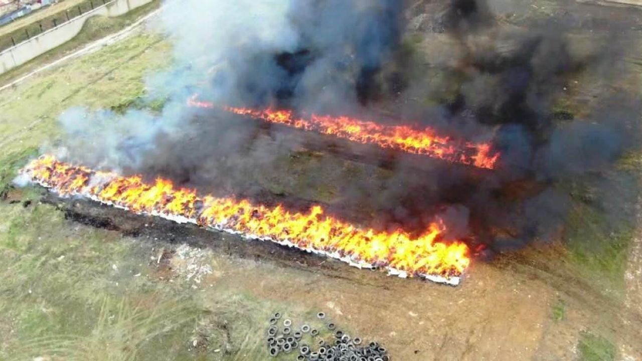 Diyarbakır’da 23 ton uyuşturucu yakıldı