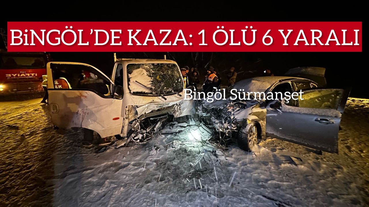 Bingöl’de Kaza: 1 Ölü 6 Yaralı