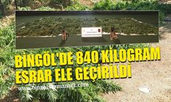 Bingöl'de 840 Kilogram Esrar Ele Geçirildi