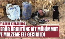 Terör Örgütüne Ait Mühimmat Ve Malzeme Ele Geçirildi