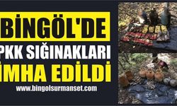 Bingöl’de PKK Sığınakları İmha Edildi