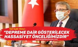 “Depreme Dair Gösterilecek Hassasiyet Önceliğimizdir”