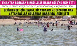 Sıcaktan Bunalan Bingöllüler Hazar Gölü’ne Akın Etti
