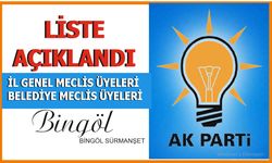 AK Parti Bingöl Belediye Meclis Üyeleri Belli Oldu
