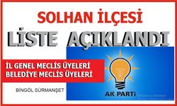 AK Parti Solhan Belediye Meclis Üyeleri Listesi