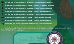 Bingöl’de Temmuz ayı içinde 840 araca para cezası verildi