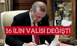 Vali Kararnamesi: 16 İlin Valisi Değişti