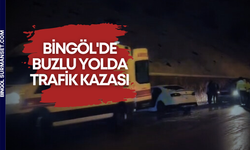 Bingöl'de Buzlu Yolda Trafik Kazası