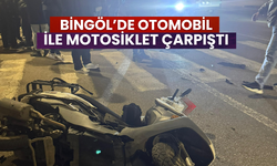 Bingöl’de Otomobil ile Motosiklet Çarpıştı