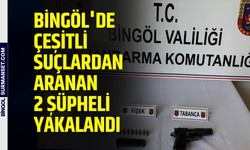 Bingöl'de Çeşitli suçlardan aranan 2 Şüpheli Yakalandı