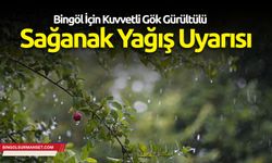 Bingöl İçin Kuvvetli Gök Gürültülü Sağanak Yağış Uyarısı
