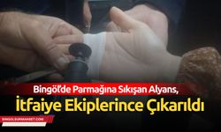 Parmağa Sıkışan Yüzüğü İtfaiye Çıkardı