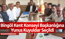 Bingöl Kent Konseyi Başkanlığına Yunus Kuyuldar Seçildi