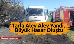 Tarla Alev Alev Yandı, Büyük Hasar Oluştu
