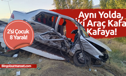 Bingöl’de Otomobiller Çarpıştı: 2 Çocuk da Yaralı