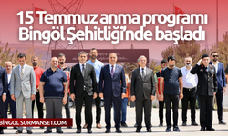 15 Temmuz anma programı Bingöl Şehitliği’nde başladı