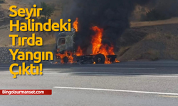Seyir Halindeki Tırda Yangın Çıktı!