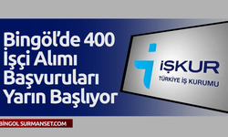 Bingöl’de 400 İşçi Alımı Başvuruları Yarın Başlıyor