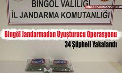 Bingöl Jandarmadan Operasyon: 34 Şüpheli Yakalandı