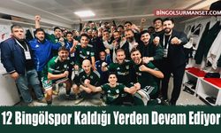 12 Bingölspor Kaldığı Yerden Devam Ediyor