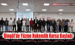 Bingöl'de Yüzme Hakemlik Kursu Başladı