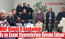 MHP Bingöl İl Başkanlığı Ev ve Esnaf Ziyaretlerine Devam Ediyor