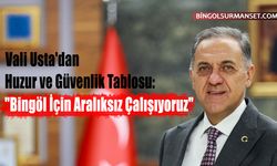 Vali Usta'dan Huzur ve Güvenlik Tablosu: "Bingöl İçin Aralıksız Çalışıyoruz"