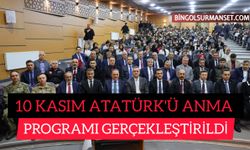 Bingöl'de 10 Kasım Atatürk'ü Anma Programı Gerçekleştirildi