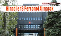 Bingöl'e 13 Personel Alınacak