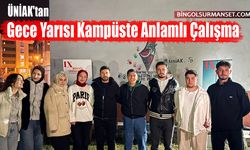 ÜNİAK'tan Gece Yarısı Kampüste Anlamlı Çalışma