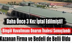 Bingöl Havalimanı Onarım İhalesi Sonuçlandı