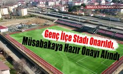 Genç İlçe Stadı Onarıldı, Müsabakaya Hazır Onayı Alındı