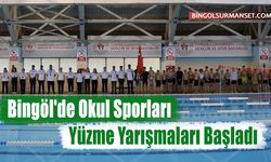 Bingöl'de Okul Sporları Yüzme Yarışmaları Başladı