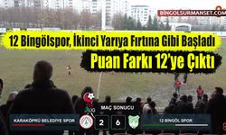 12 Bingölspor, İkinci Yarıya Fırtına Gibi Başladı